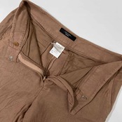 WEEKEND MaxMara ウィークエンドマックスマーラ リネン&コットン フリンジ パンツ スラックス 44(I) /ブラウン系