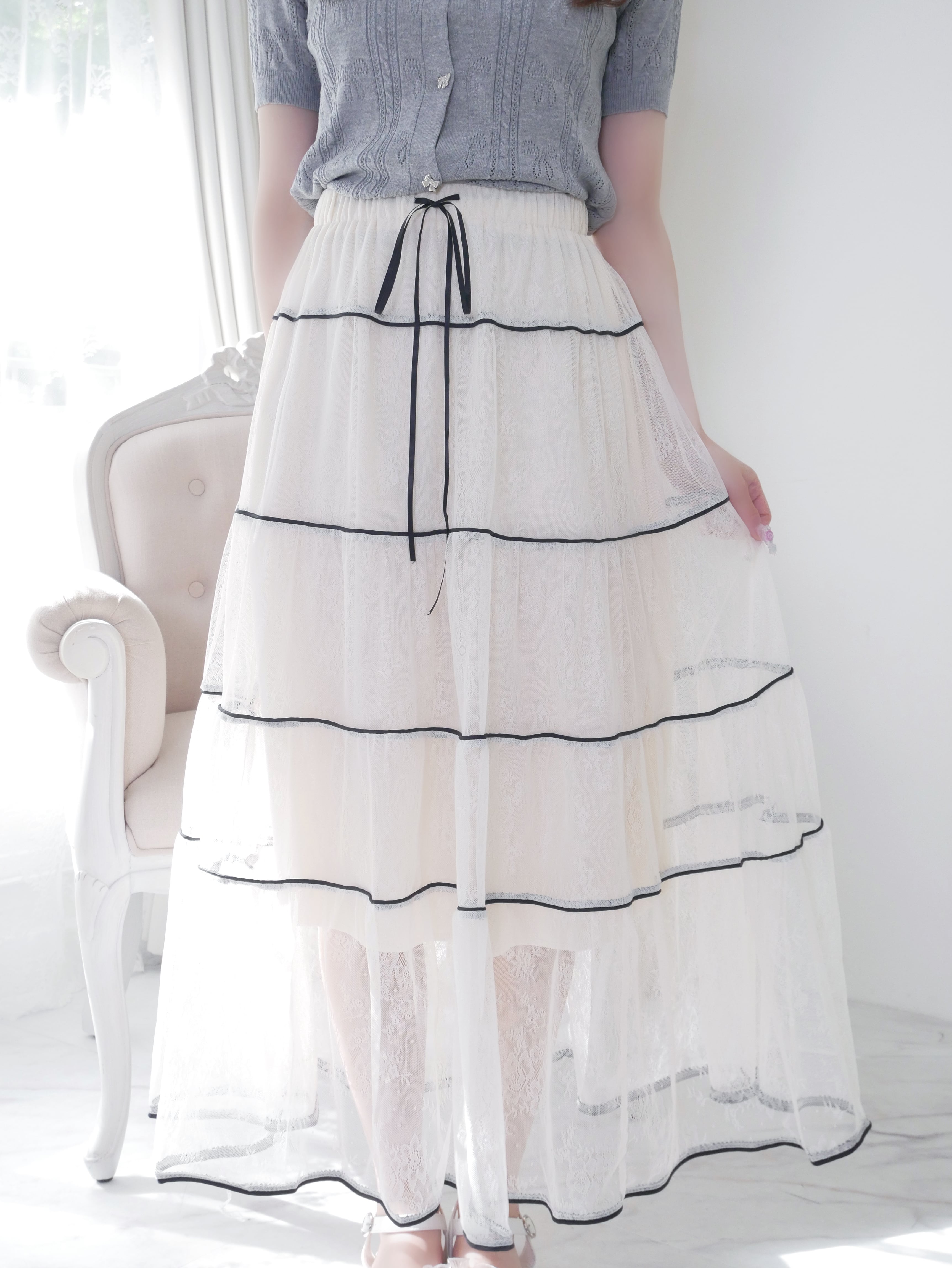 piping tiered skirt