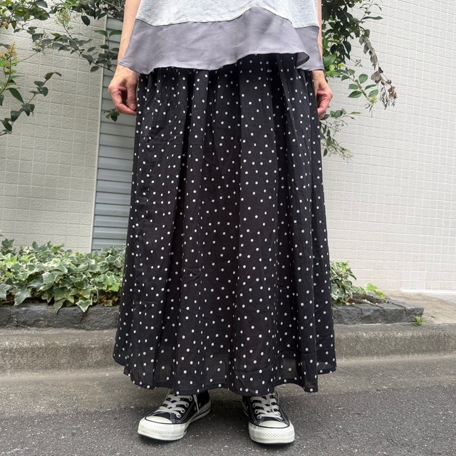 コットンボイル ギャザースカート}