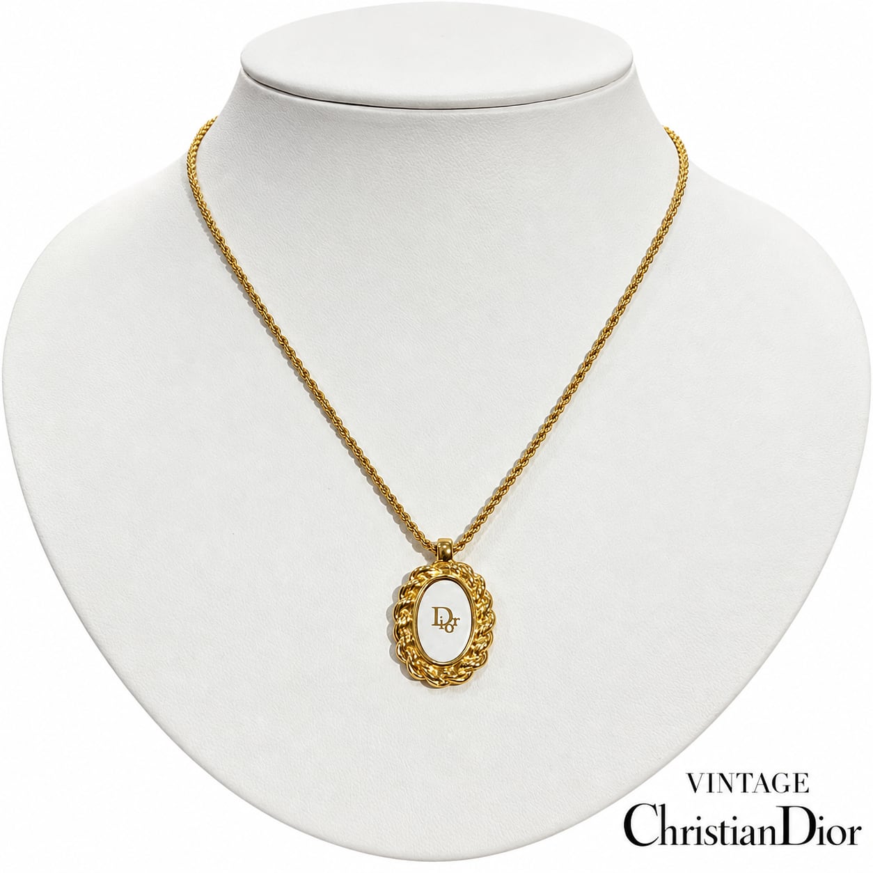 Christian Dior】2581 DIOR ロゴ ネックレス チェーンゴールド 主役