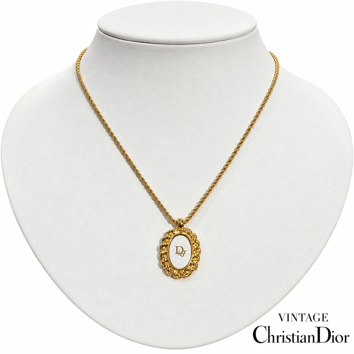 Christian Dior】2581 DIOR ロゴ ネックレス チェーンゴールド 主役