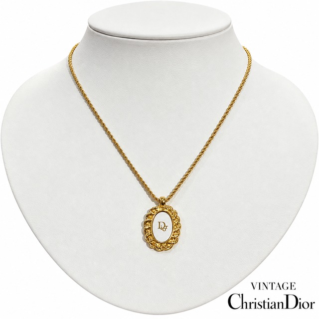 Christian Dior】2581 DIOR ロゴ ネックレス チェーンゴールド 主役
