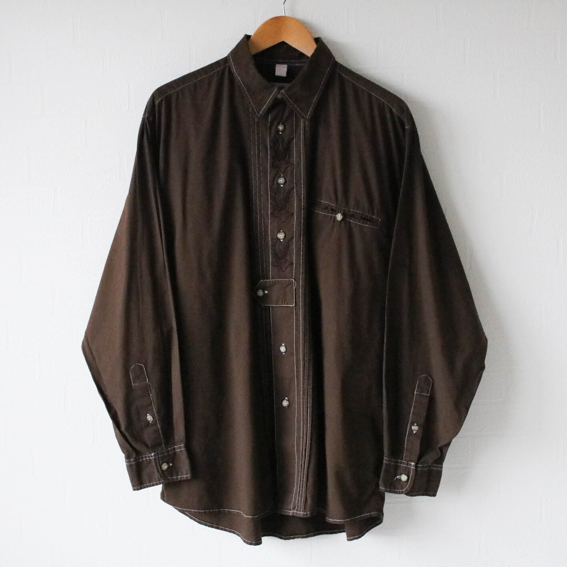 後染め Tyrolean shirt