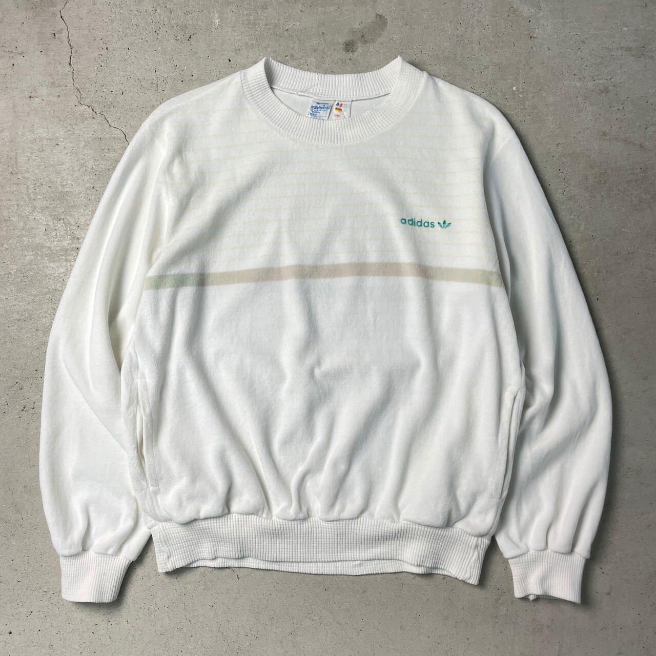 70年代 フランス製 VENTEX社製 adidas アディダス ベロア スウェット 