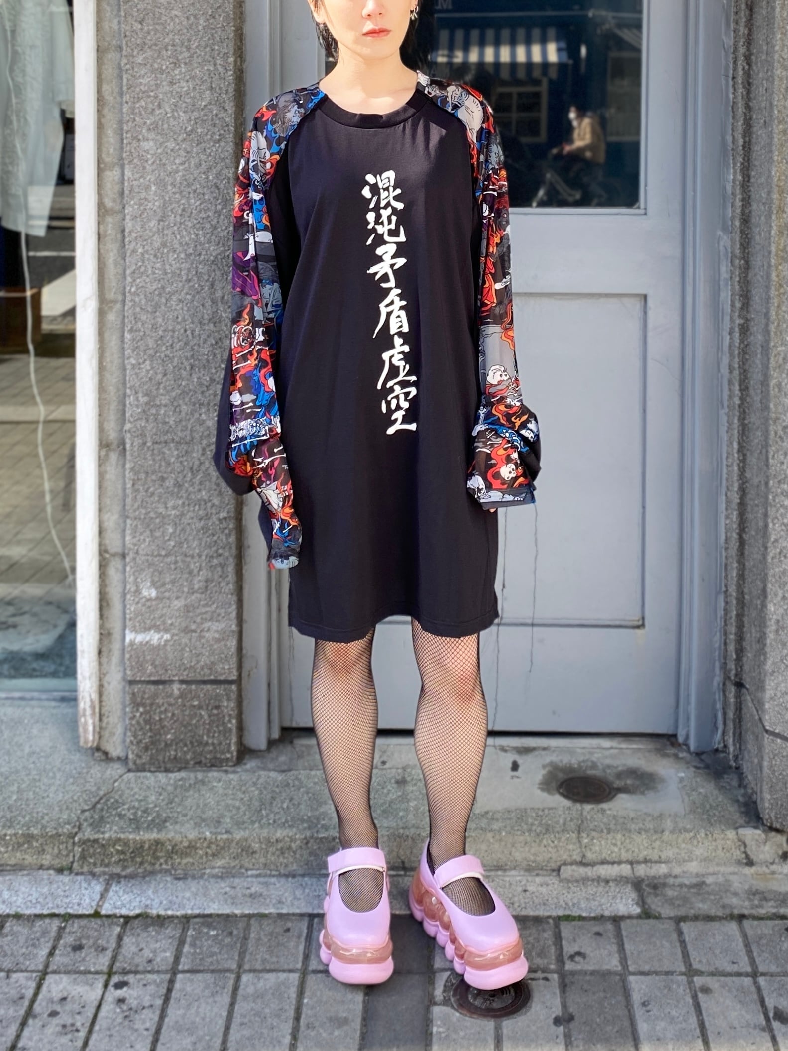 KIDILL / DOCKING SHEER LONG SLEEVE T-SHIRT FRONT AND BACK KIDILL / DOCKING SHEER LONG SLEEVE T-SHIRT FRONT AND BACK