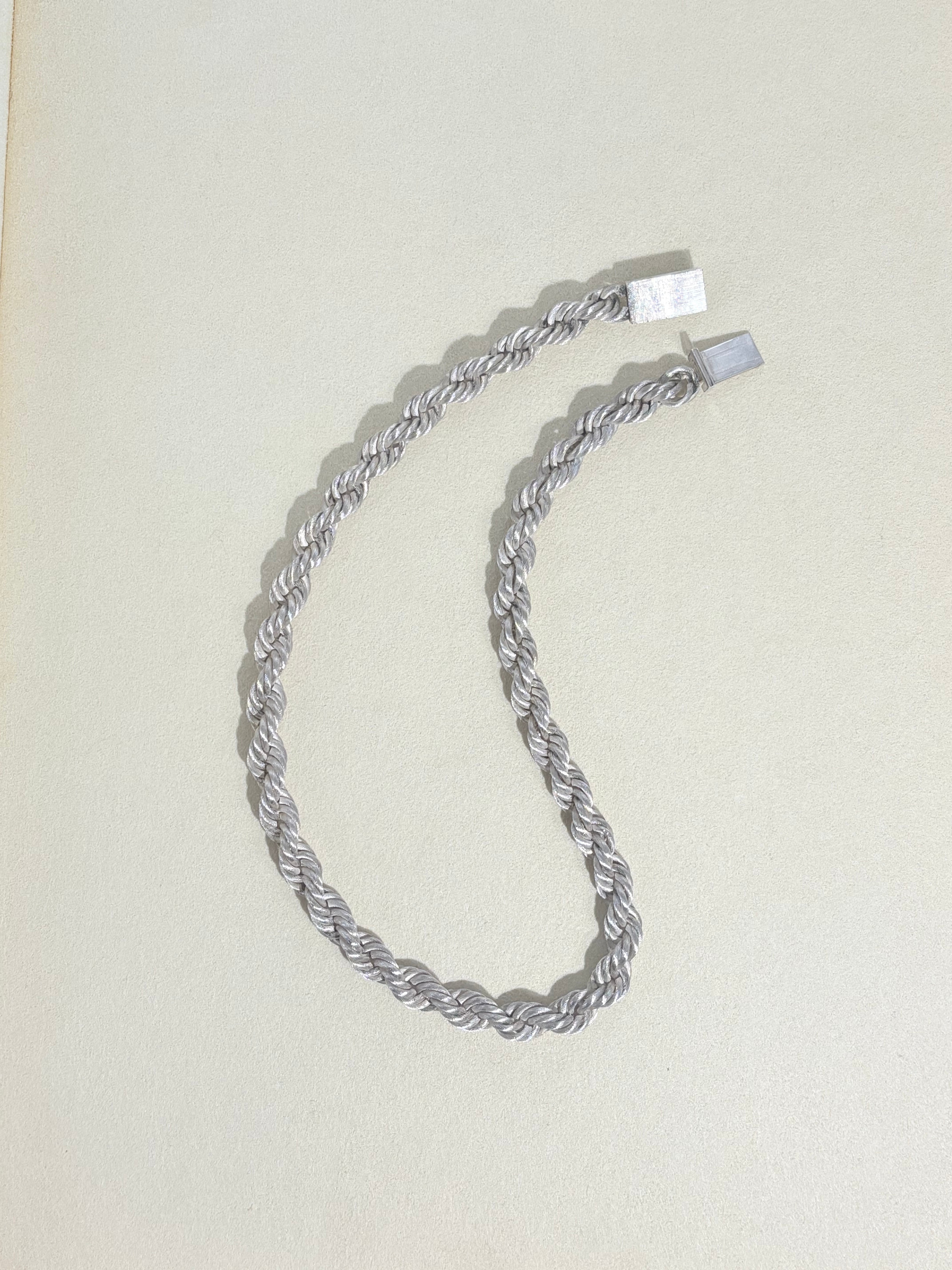 Textured Twist Rope Chain Necklace -Mexico-
