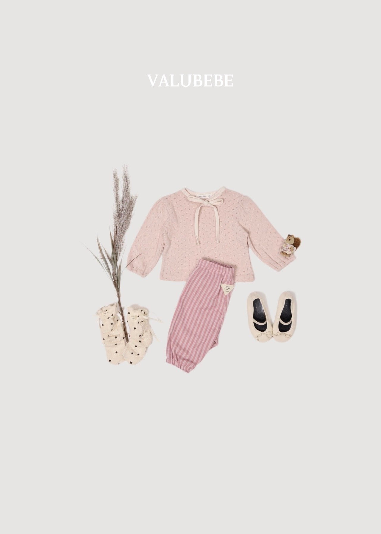 送料無料【予約】/ クリーミーリボンパフTシャツ/ valubebe