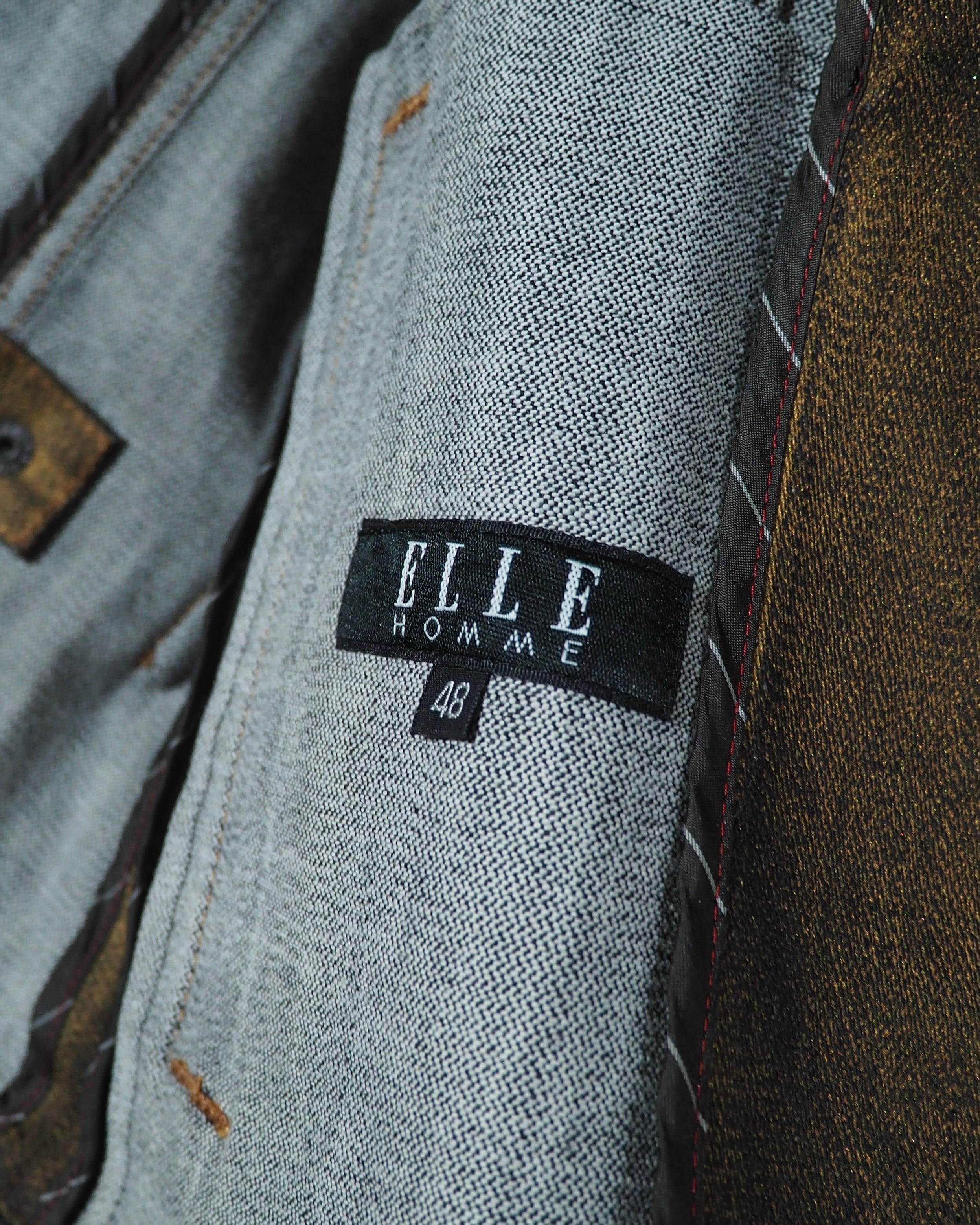 " ELLE HOMME " Beautiful Coating Processing × Western Details Denim Trucker Jacket