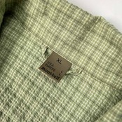 mont-bell モンベル Take 竹 チェック シアサッカー 長袖シャツ サイズ XL /グリーン メンズ アウトドア