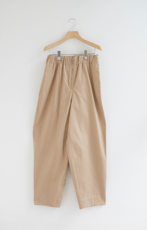 Scye(サイ) / San Joaquin Cotton Barrel Leg Trousers /ベージュ・クロ
