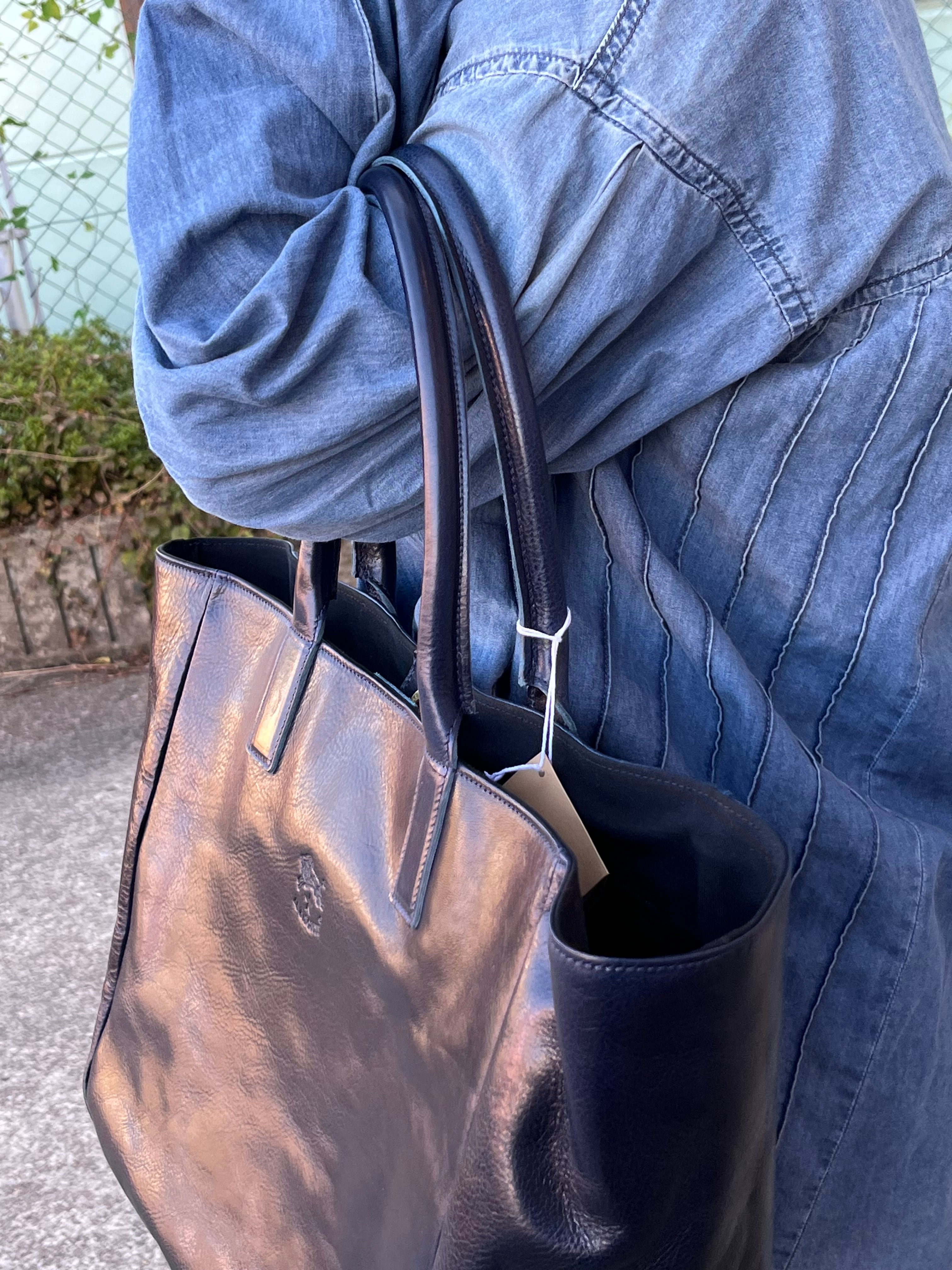 限定カラー】IL BISONTE/54_1_54252308210/トートバッグ(ネイビー) | QREEQ