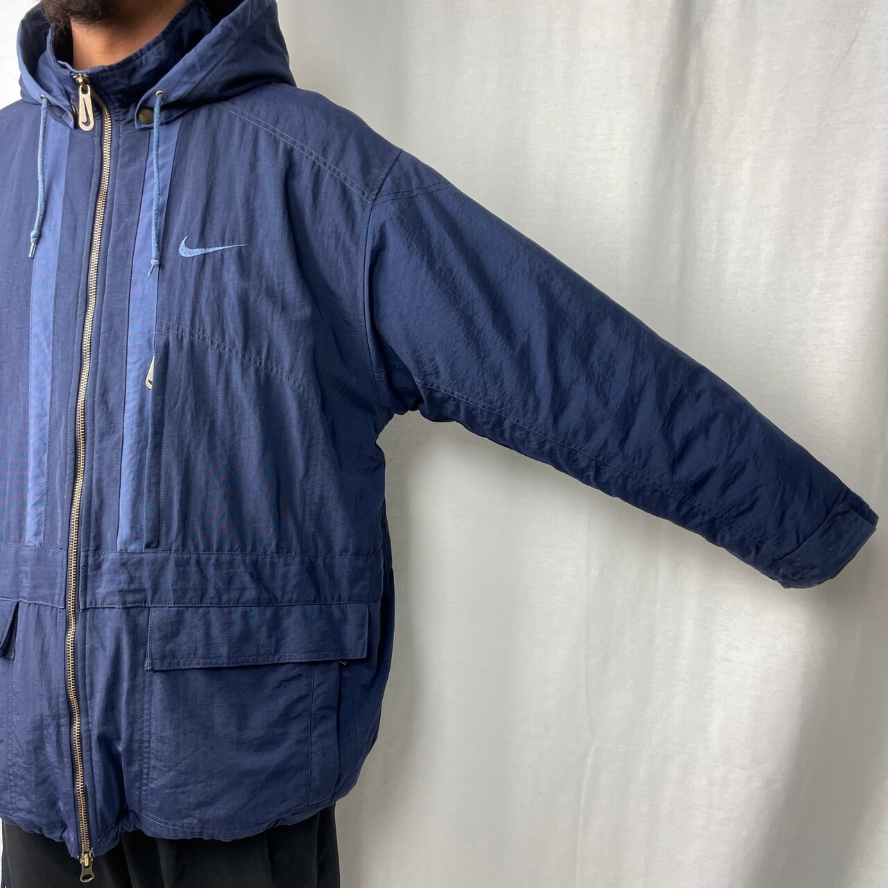 90年代 NIKE ナイキ ビッグスウォッシュ ナイロンジャケット メンズXL 