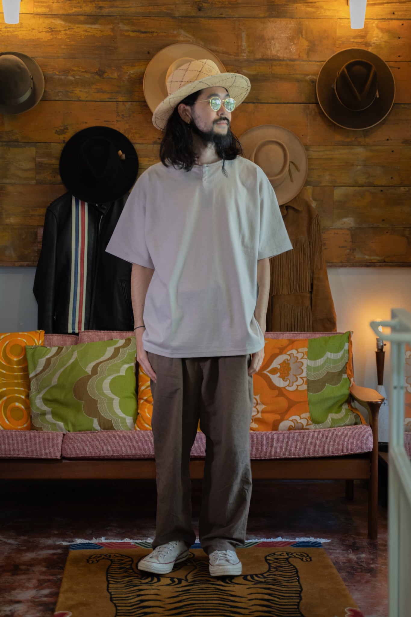 SOURCE:DARU HENRY NECK S/S T - ECRU | JAM THE HAT & CO.