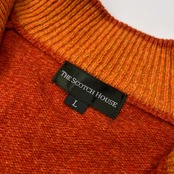The Scotch House スコッチハウス ハイネック ハーフジップ ウールニットセーター サイズ L /オレンジ/メンズ/三陽商会