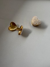 ドットパールハートピアス