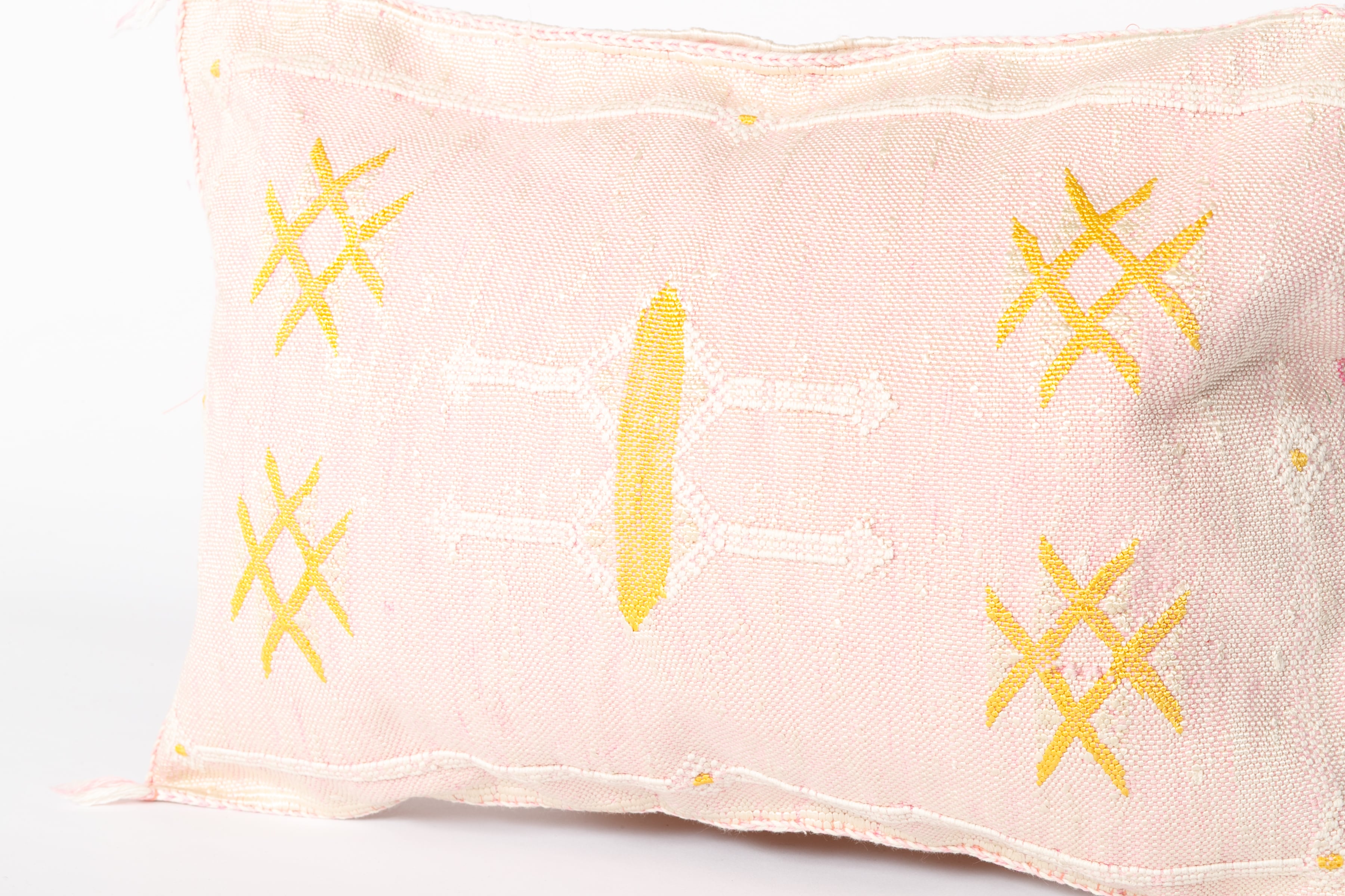 カクタスクッション Rectangle Pink × Yellow | モロッコ雑貨 Chez Nano