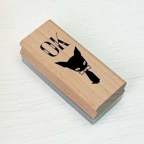 《中原淳一×Kumpel》 浸透印スタンプ　黒猫