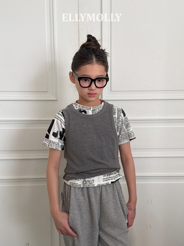 [予約][送料無料]≪ELLY MOLLY≫Slime Layered Sleeveless Top 459
