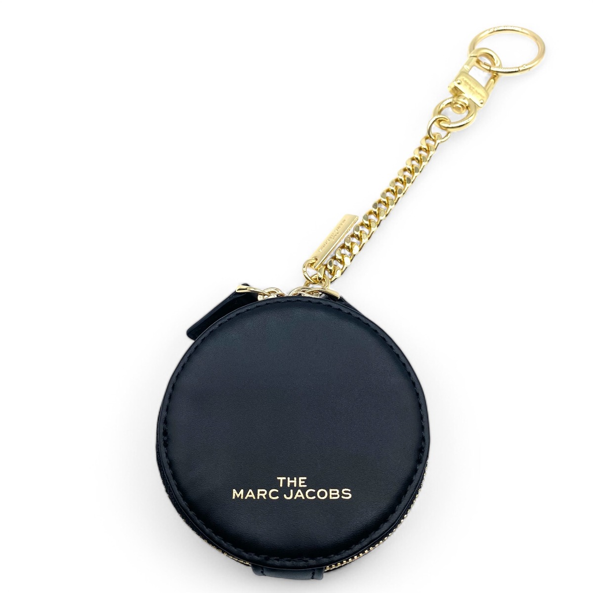 MARC JACOBS Leather Coin Case Black/Gold / マークジェイコブス 