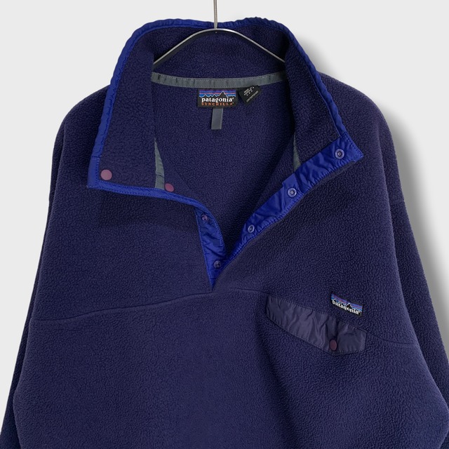 USA製　patagonia パタゴニア　シンチラスナップT フリース　ネイビー