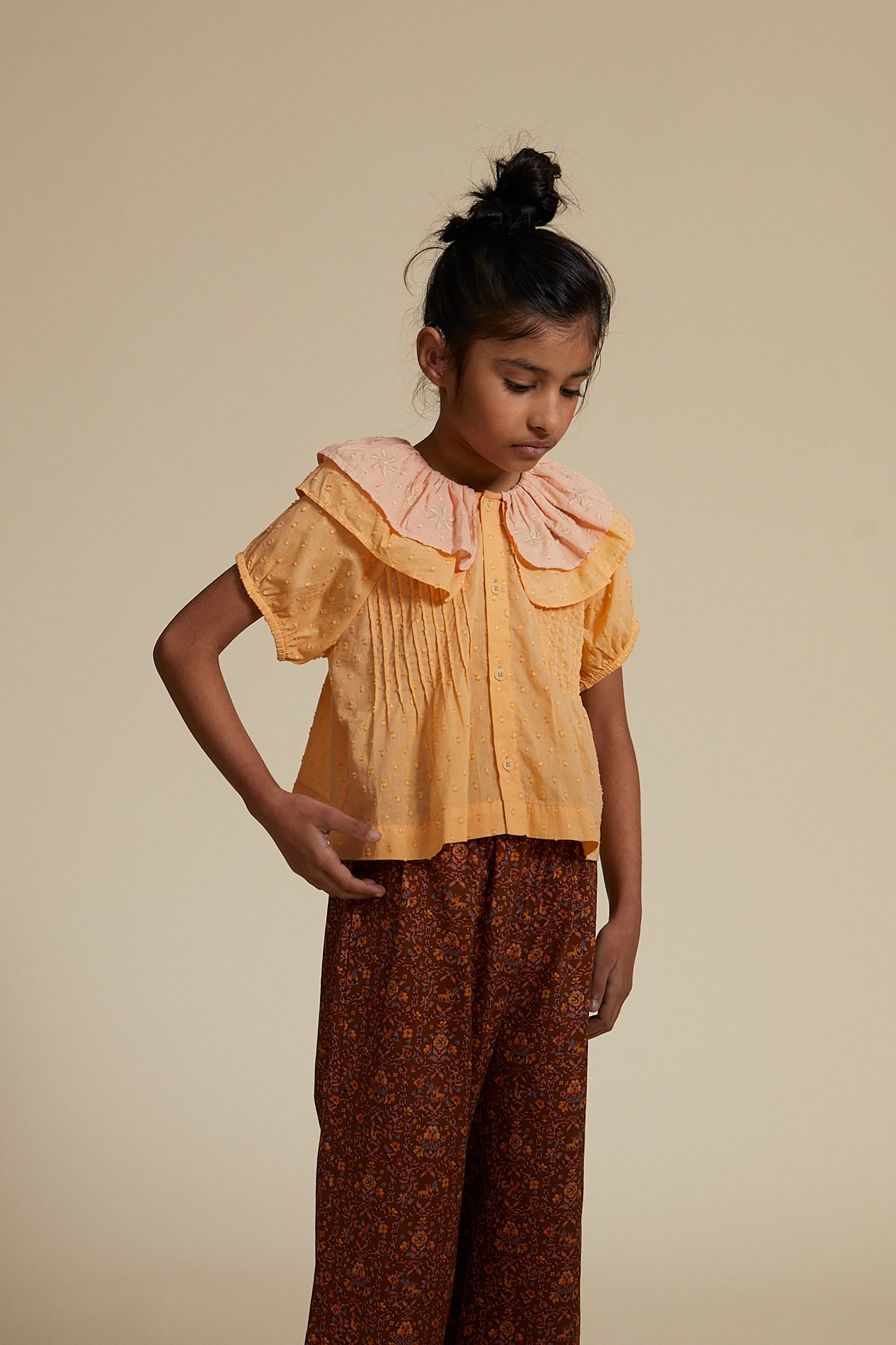 Apolina Selina Blouse Apricot/Rose | RESONASON