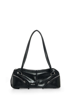 [Matin Kim] CURVE ZIP BAGUETTE BAG IN BLACK 正規品 韓国ブランド 韓国通販 韓国代行 韓国ファッション マーティンキム matinkim 日本 店舗