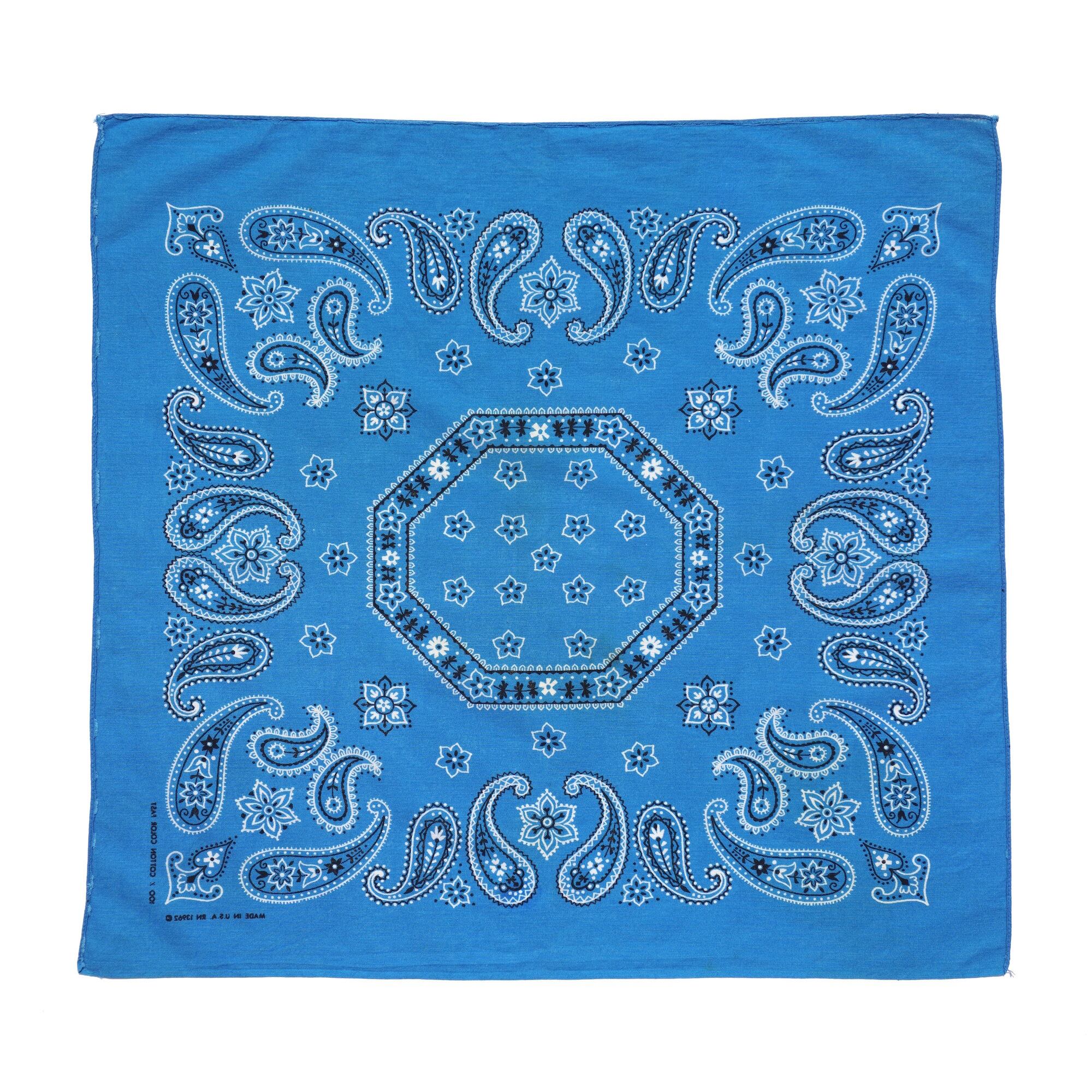 1970's USA製 [I.SHALOM & CO.] オクタゴン柄 ヴィンテージバンダナ