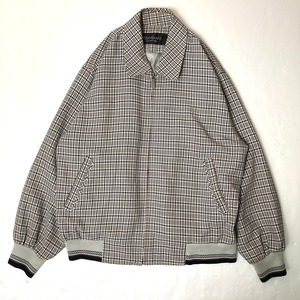 【Used】Yves Saint Laurent 刺繍ロゴ チェック柄ブルゾン