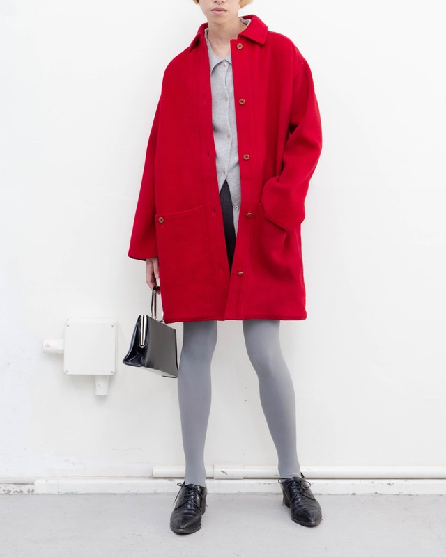 1980-90s GEOFFREY BEENE for GALLANT - colored wool melton coat