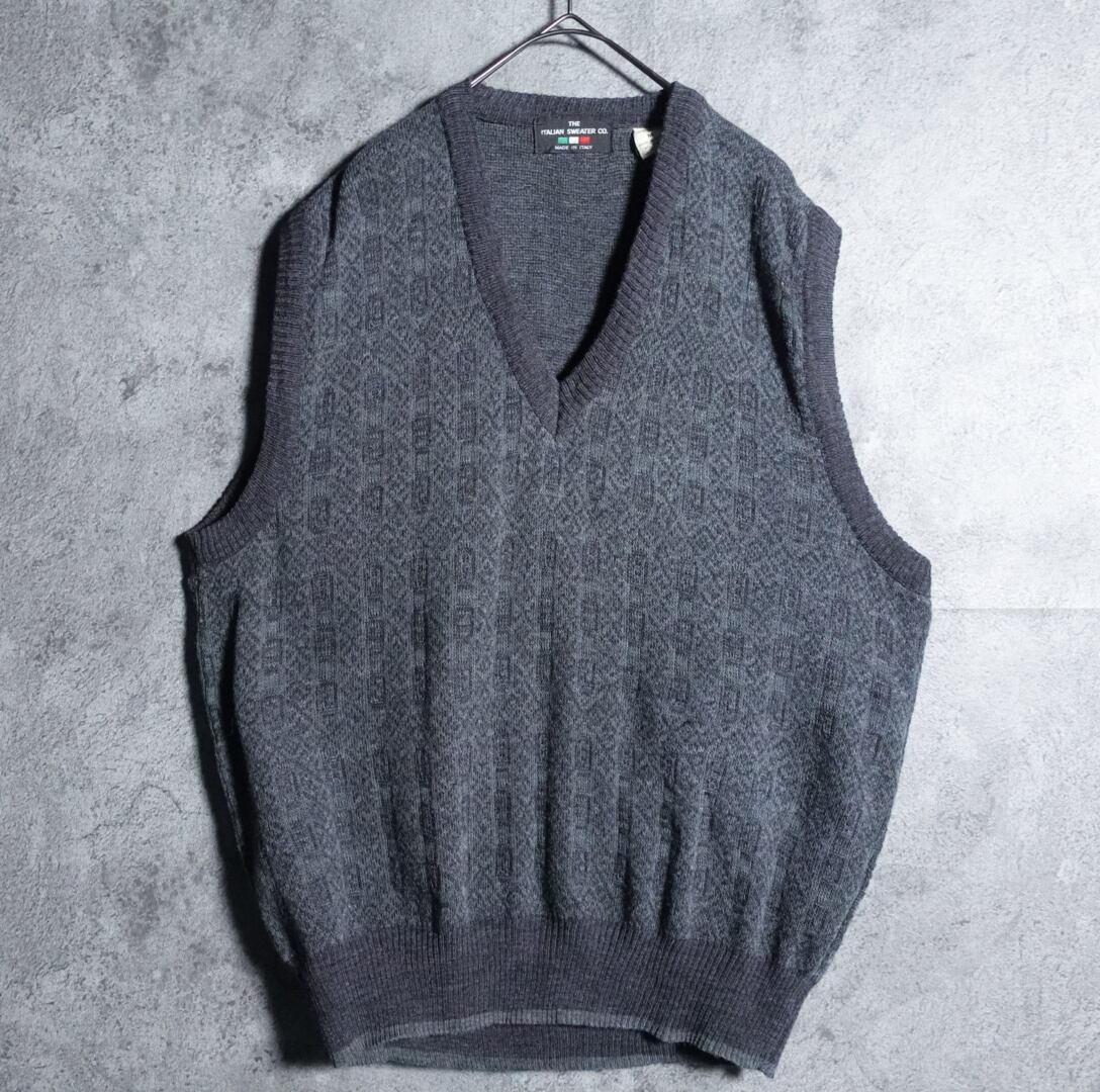 EURO geometric pattern design knit vest