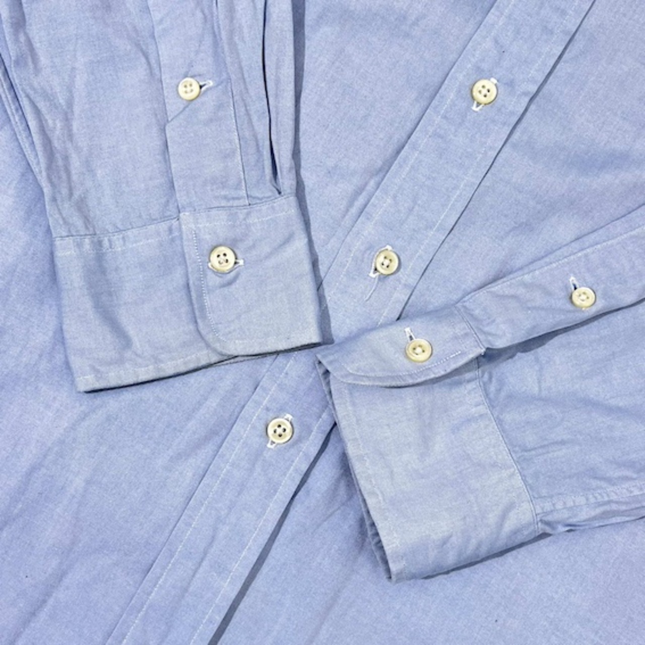 90s 00s Polo by Ralph Lauren ラルフローレン REGENT CLASSIC FIT  長袖 クレリック シャツ 43-86/ブルー メンズ