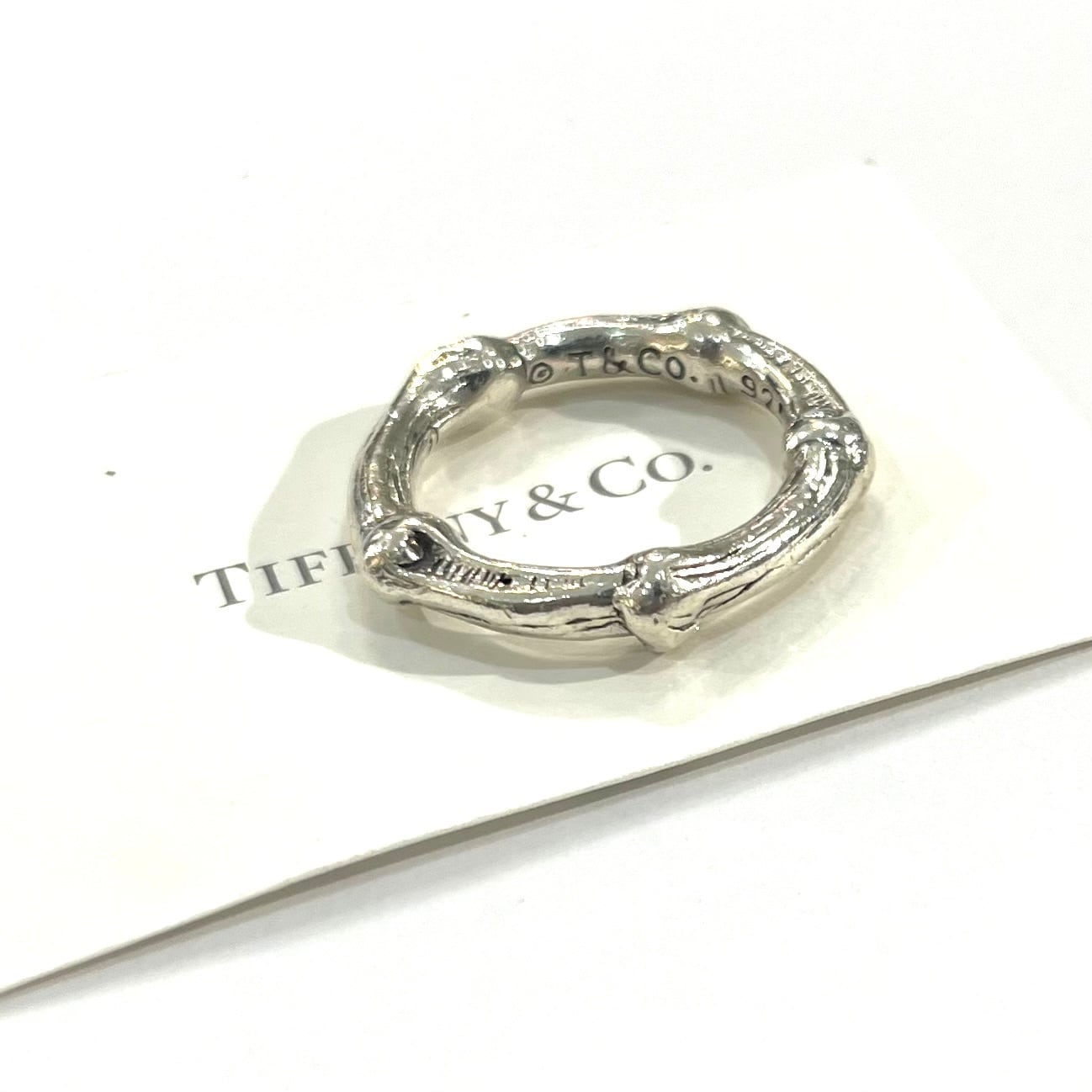 希少サイズ 特集掲載【TIFFANY&CO】【14-15号】2600 名作バンブー