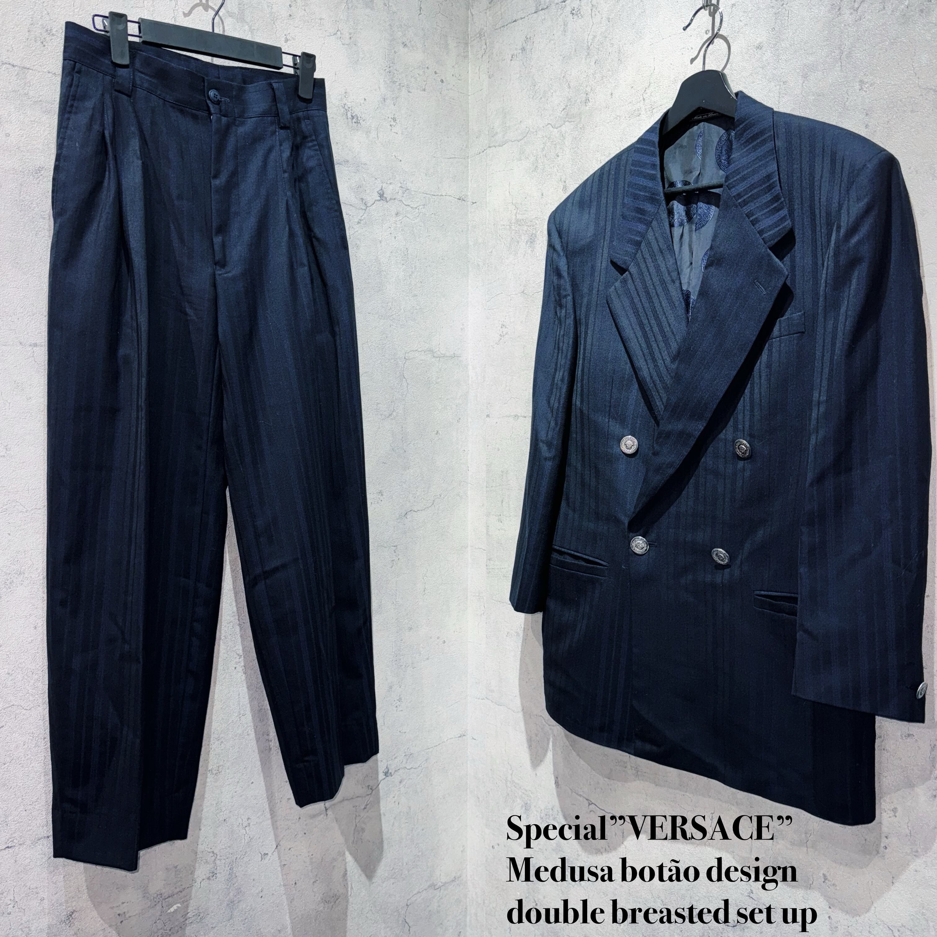 Special”VERSACE”Medusa botão design double breasted set up