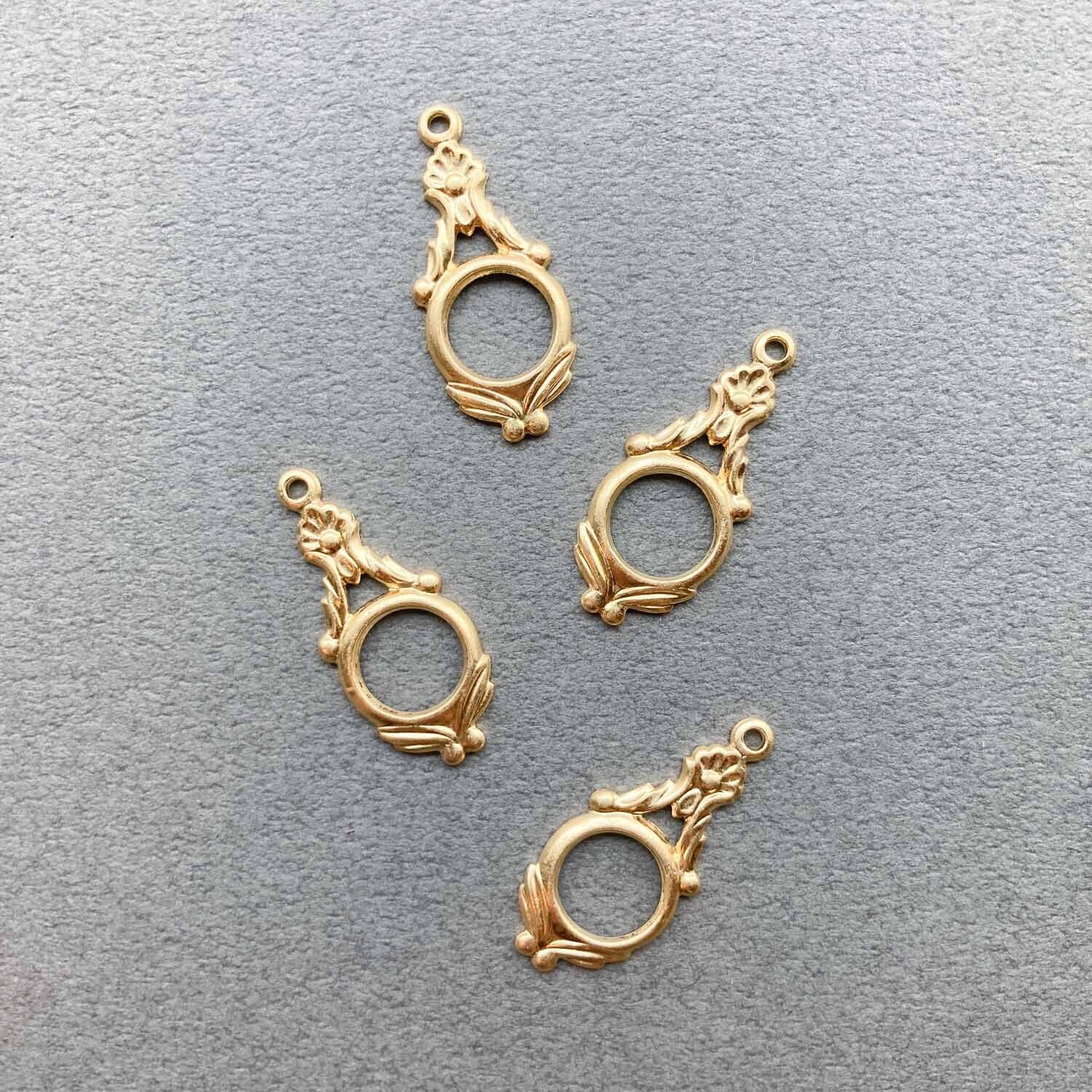 USA真鍮 手鏡風チャーム