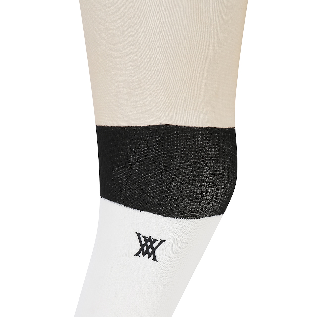 (W) BLOCK KNEE SOCKS STOCKINGS [サイズ: F(AGEUWAC03WHF)] [カラー: WHITE]