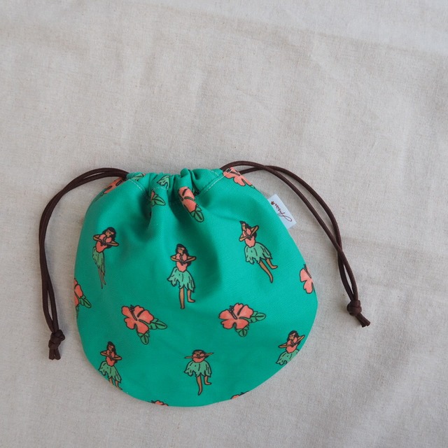 Hula girl　purse　(round)