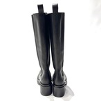 BOTTEGA VENETA ボッテガヴェネタ サイドゴア ロングブーツ シューズ 40 1/2 (約25.5cm) レザー ブラック