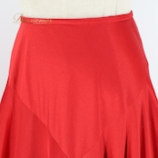 フラメンコ 衣装 ファルダ スカート 赤 レッスン 軽い 薄い フリル 発表会 ペチコート 重ね着 高級感 綺麗 レッド系 光沢感 ベルベット スカートファルダ ロングスカート 大人用 ダンス衣装 レディース