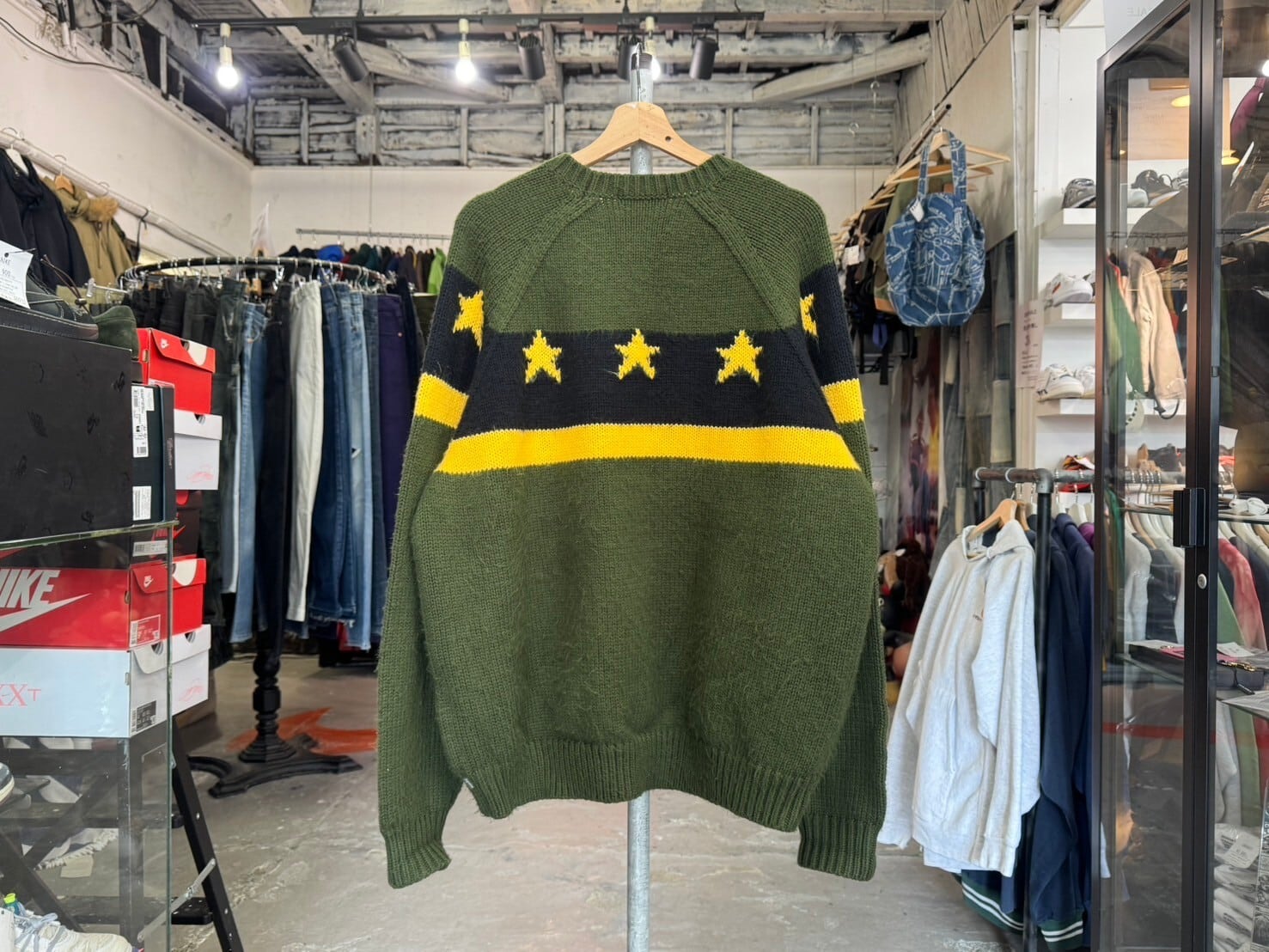 Supreme STARS SWEATER GREEN XL 81327 | BRAND BUYERS OSAKA