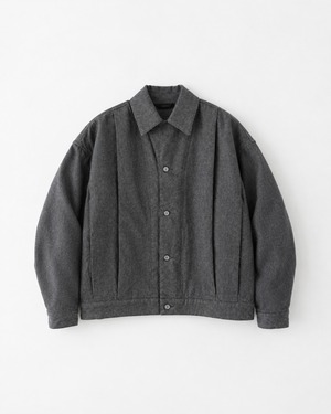 roundabout Oxford Pleated Jacket CHARCOAL GREY