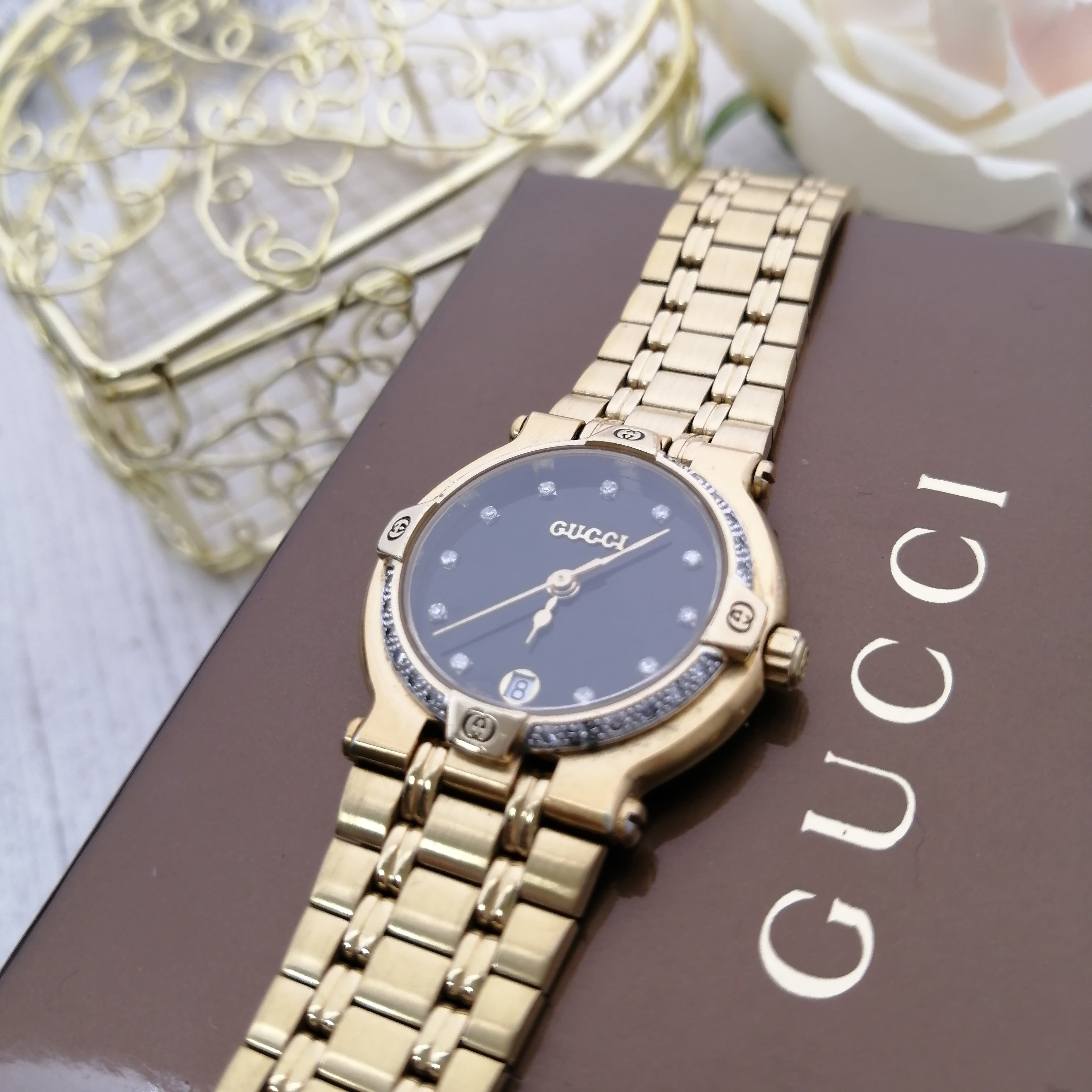 Gucci グッチ ダイヤ付き 動作保証付 ヴィンテージ レディース 腕時計 Masaco Vintage マサコ ヴィンテージ 腕時計 やアクセサリーのお店
