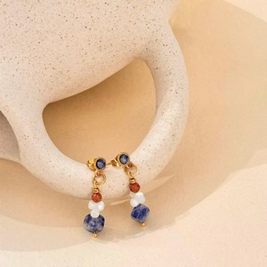 ハンドメイド 宵空と星粒 ピアス