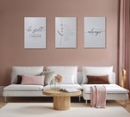 絵画/アートパネル/インテリア/モダン/北欧/おしゃれ/かわいい/韓国インテリア　アートパネル 3枚セット(お取り寄せ商品)