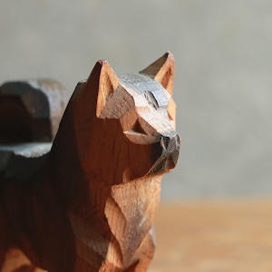 凛々しい立ち姿で、熱い視線を送る犬 1