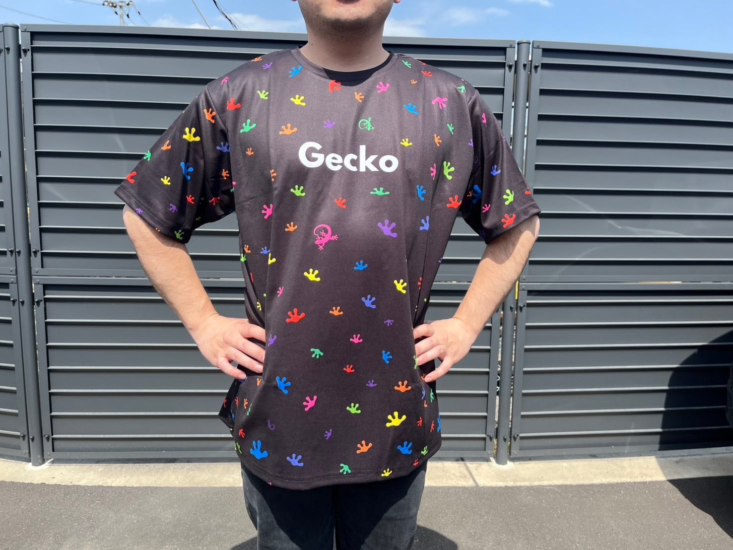 新作 数量限定 GeckoTシャツ カラフルブラック×ホワイト | 野球