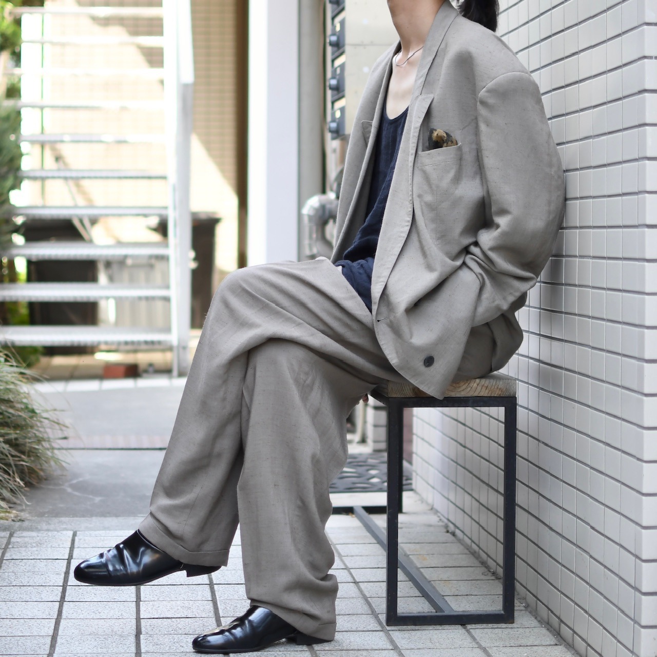 special linen × rayon double front set up