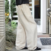 LOUIS RAPHAEL rayon linen 3tuck wide slacks