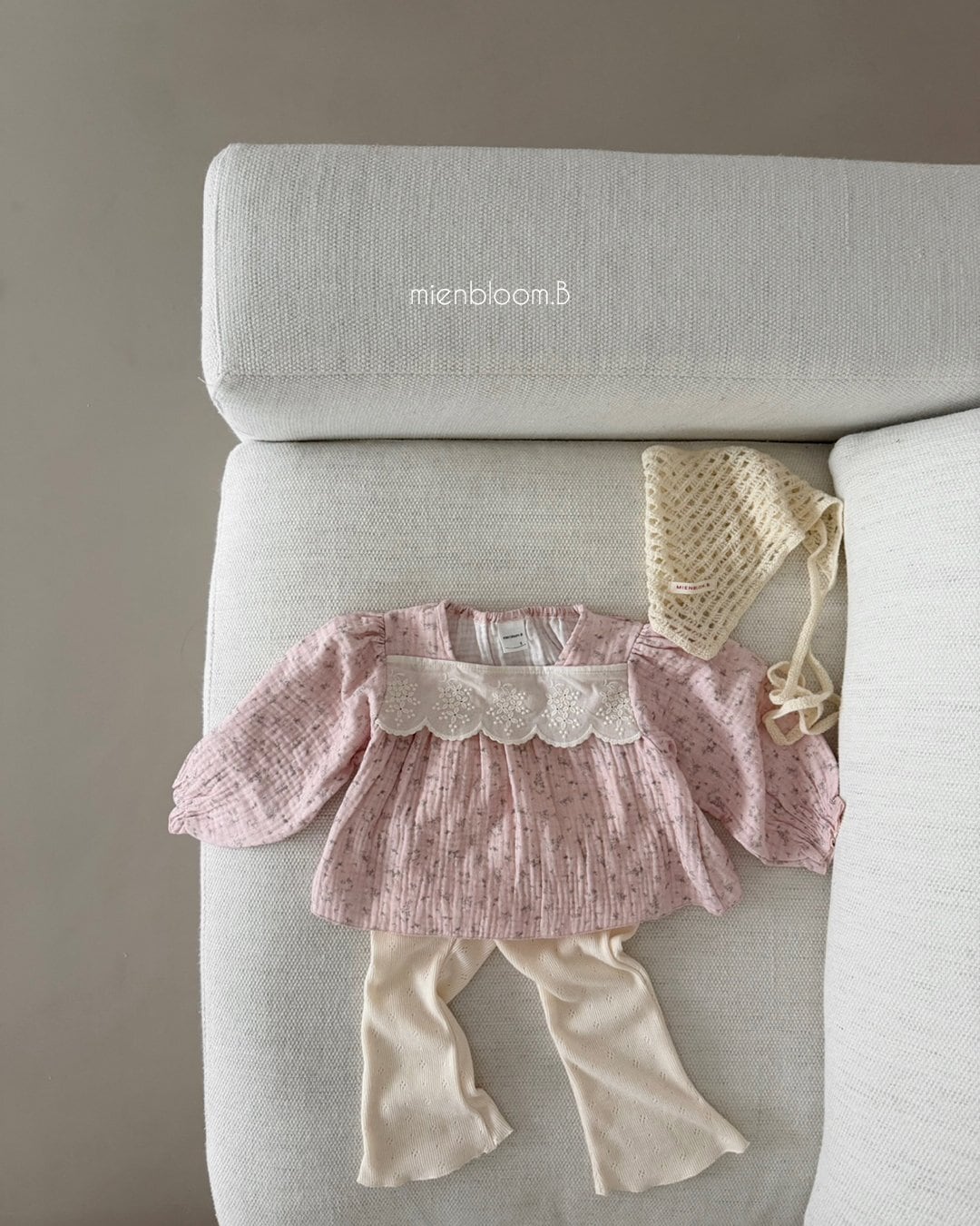 送料無料【予約】/ kidsニットブーツカットレギンス / mienbloom