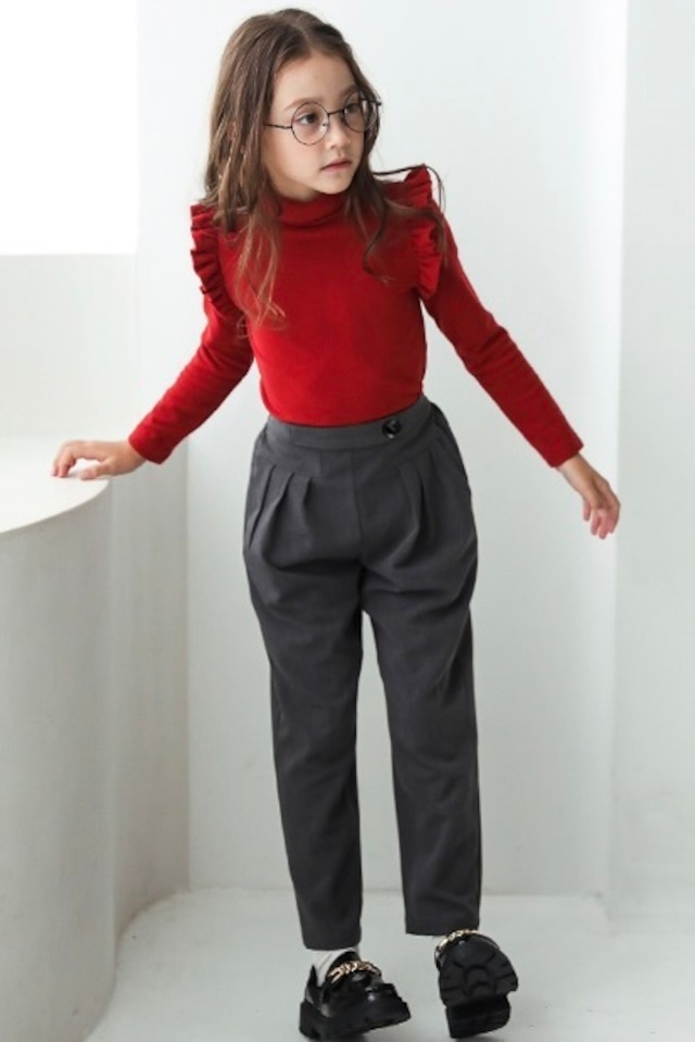 ヨーク切替タックパンツ<Gray>