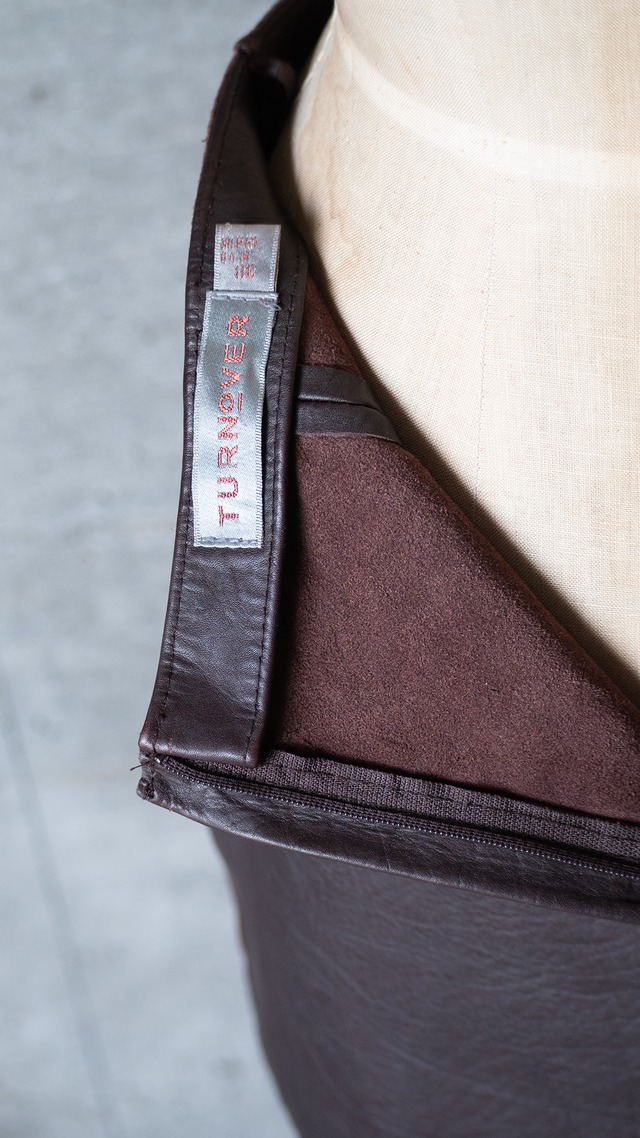 "TURNOVER" used Leather skirt